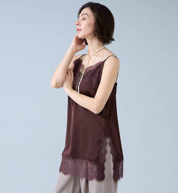 Liesse「レーストリムキャミソール」|シャツ・ブラウス|