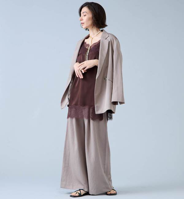 Liesse「レーストリムキャミソール」|シャツ・ブラウス|