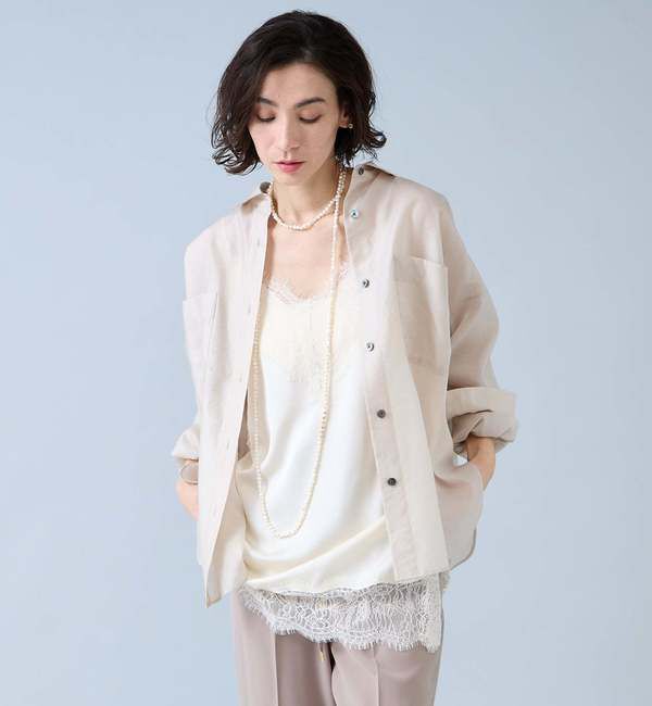 Liesse「シアーオーバーシャツ」|シャツ・ブラウス|