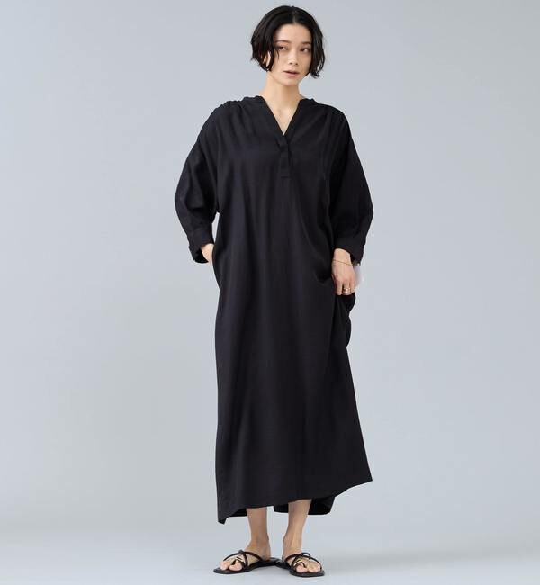 Liesse「バックギャザーワンピース」|ワンピース|ブラック