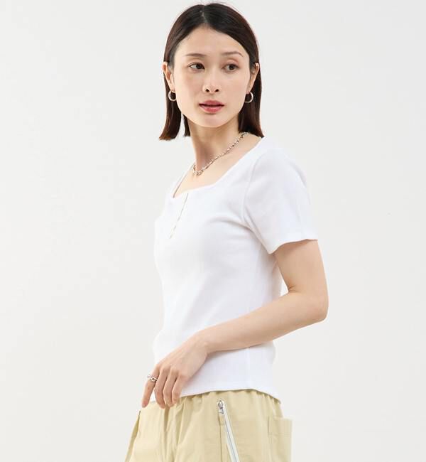 Soffitto「前後2WAYスクエアネックカットソー」|Tシャツ・カットソー|