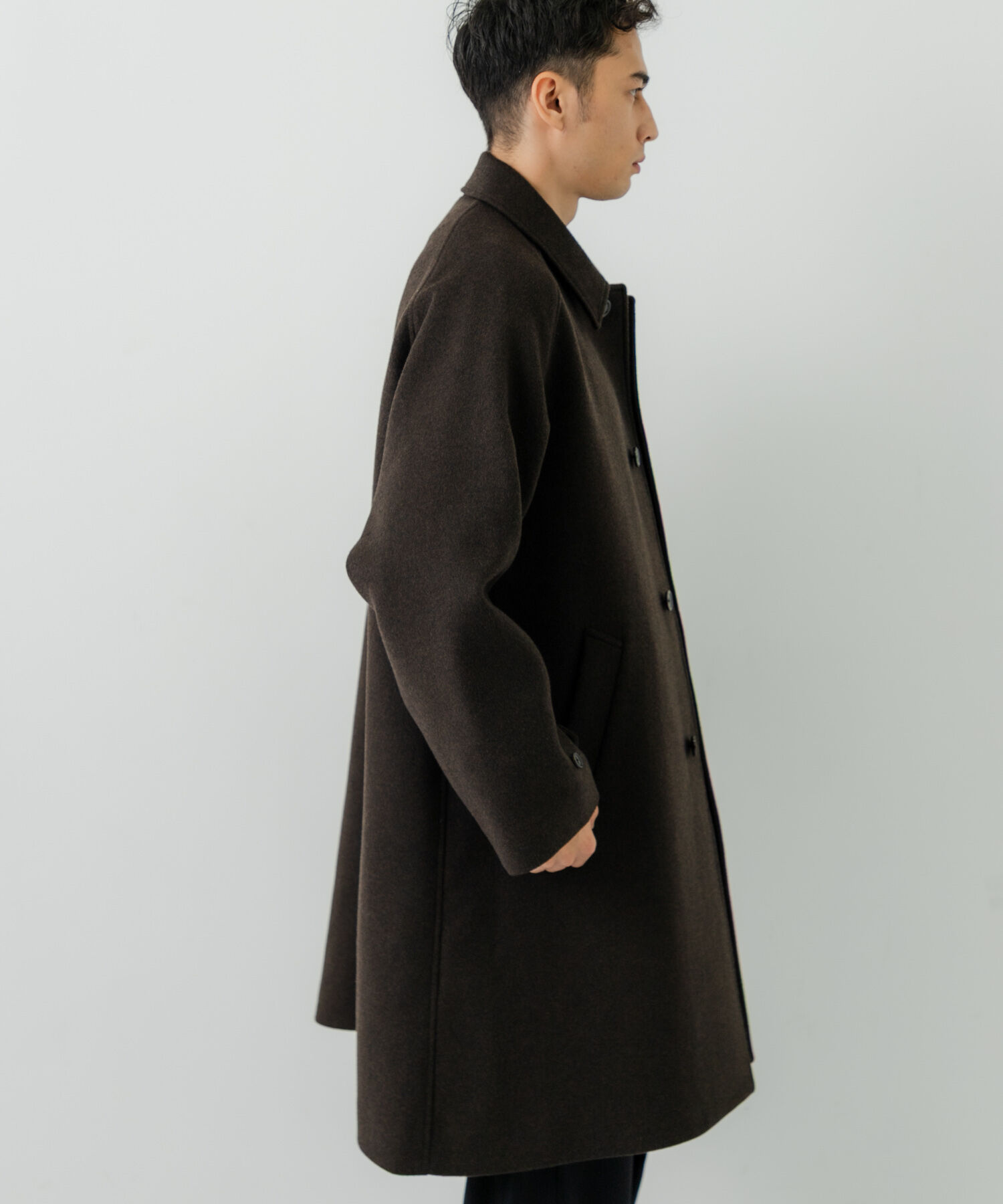 URBAN RESEARCH「WOOL BAL COLLAR COAT」|ステンカラーコート|