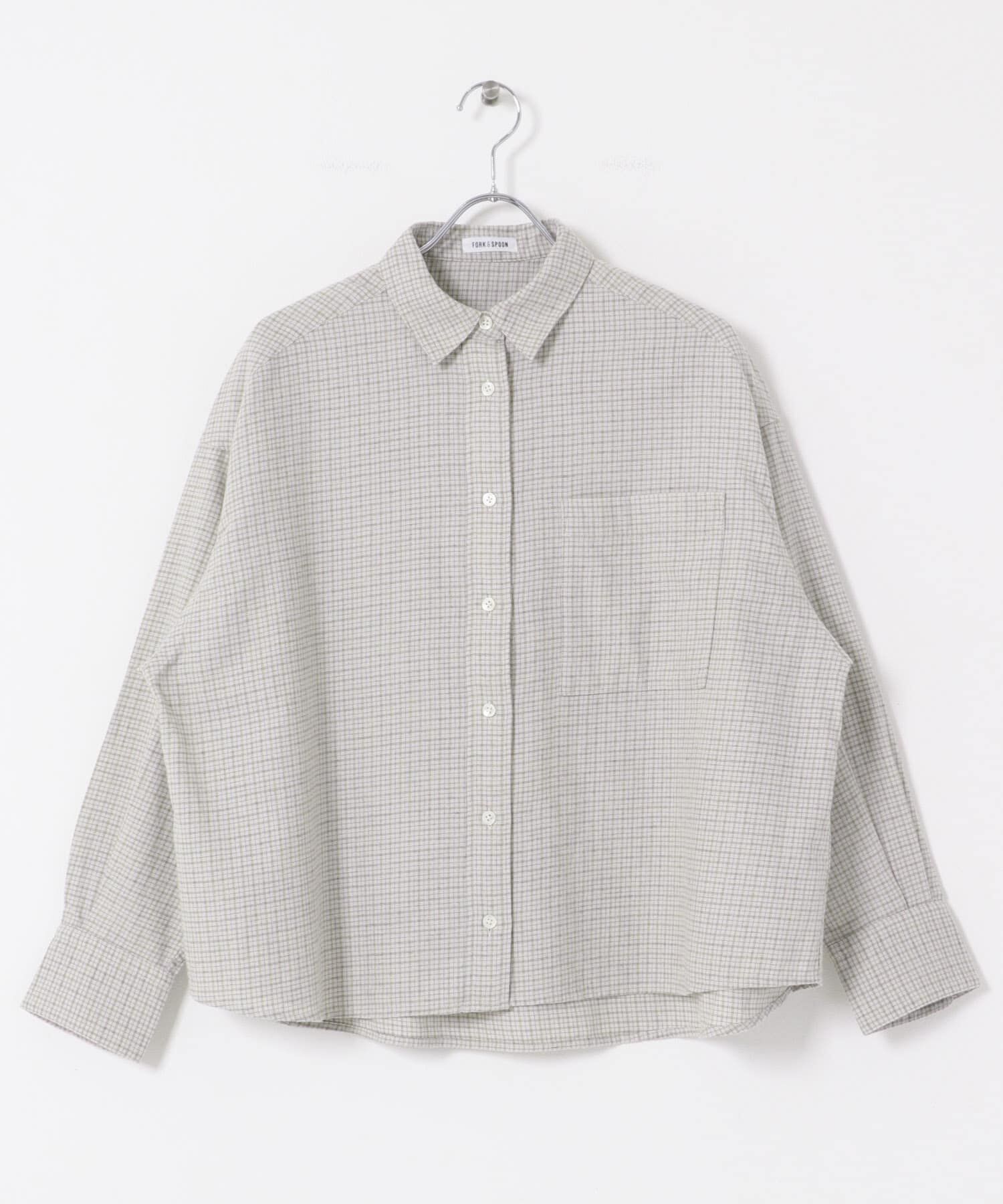 URBAN RESEARCH DOORS「FORK&SPOON　ネルチェックシャツ」|シャツ・ブラウス|