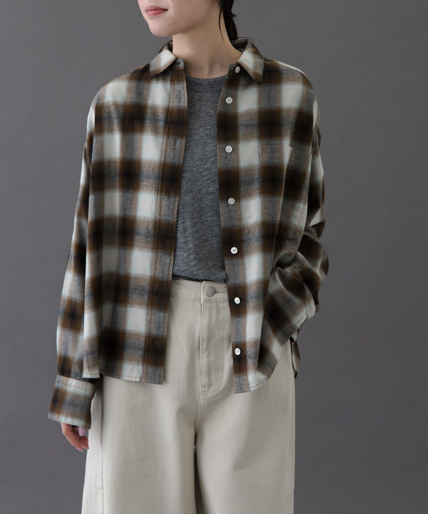 URBAN RESEARCH DOORS「FORK&SPOON　ネルチェックシャツ」|シャツ・ブラウス|