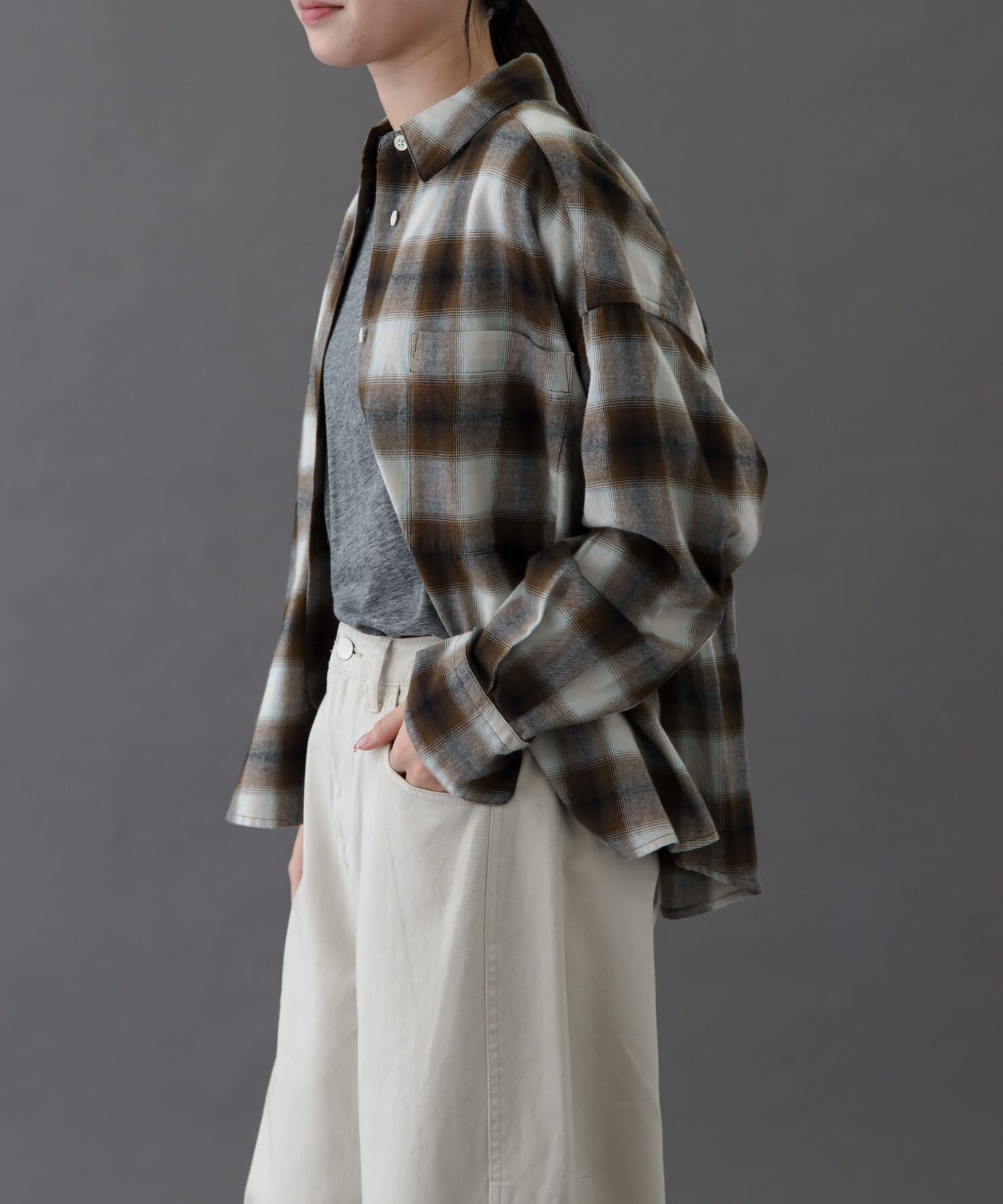 URBAN RESEARCH DOORS「FORK&SPOON　ネルチェックシャツ」|シャツ・ブラウス|