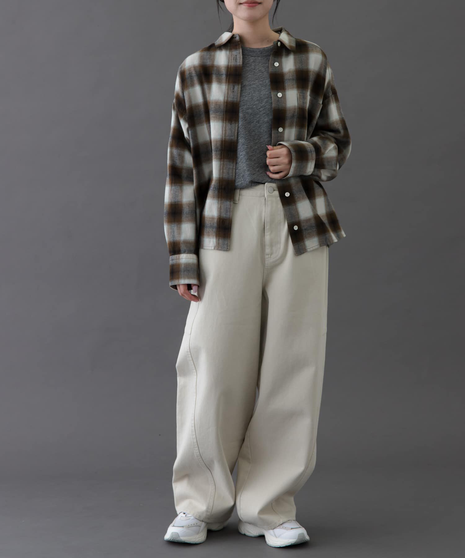 URBAN RESEARCH DOORS「FORK&SPOON　ネルチェックシャツ」|シャツ・ブラウス|