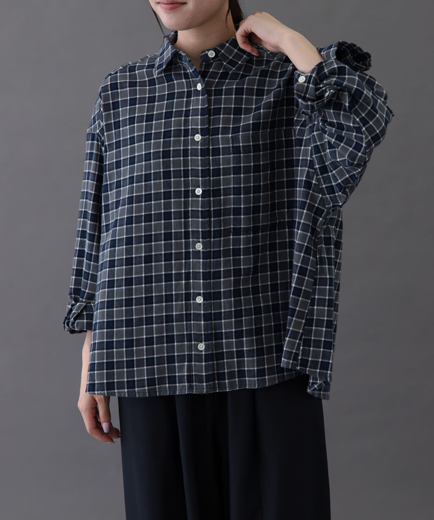 URBAN RESEARCH DOORS「FORK&SPOON　ネルチェックシャツ」|シャツ・ブラウス|