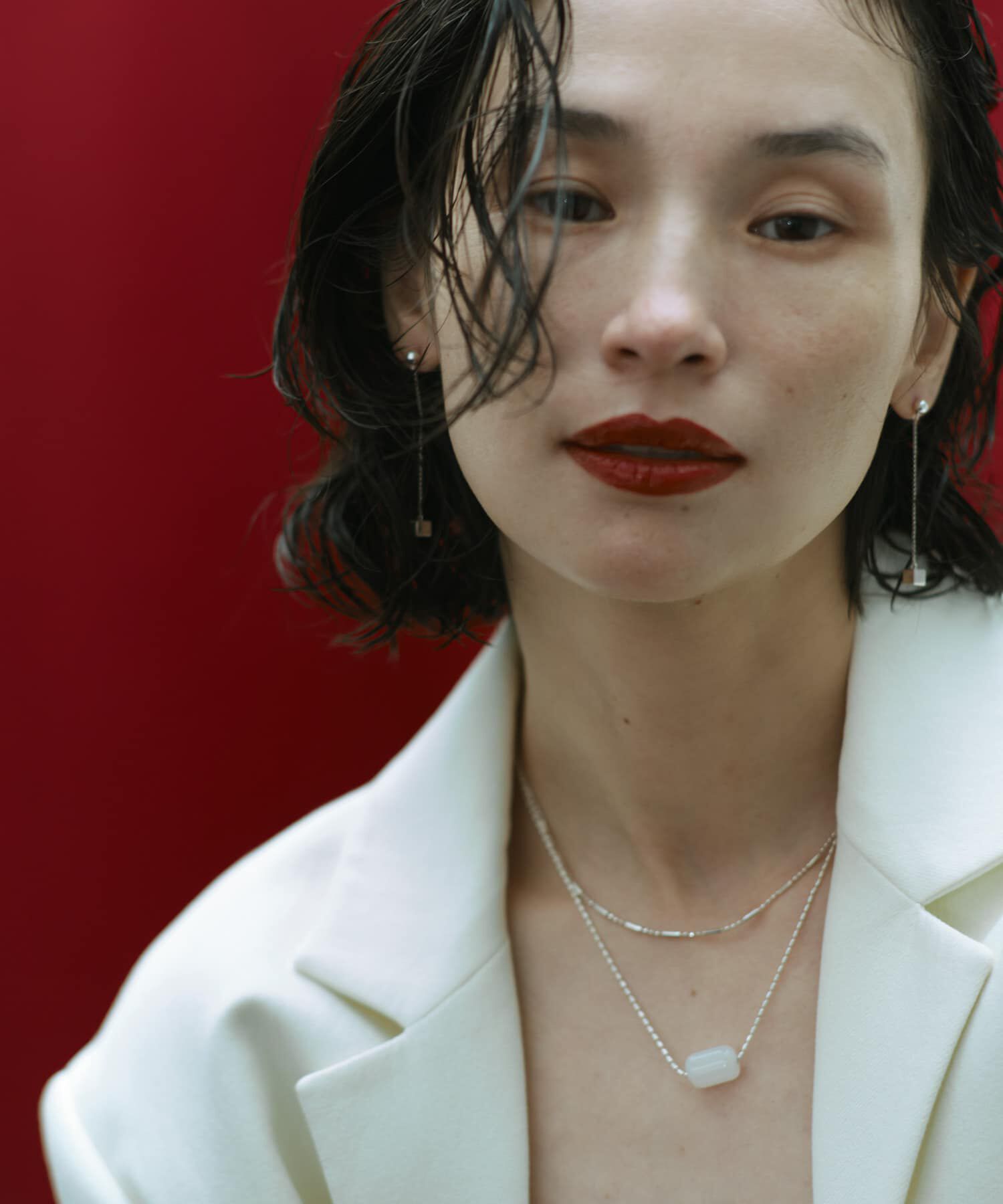 SMELLY「SMELLY so　cube chain  pierce」|ピアス|