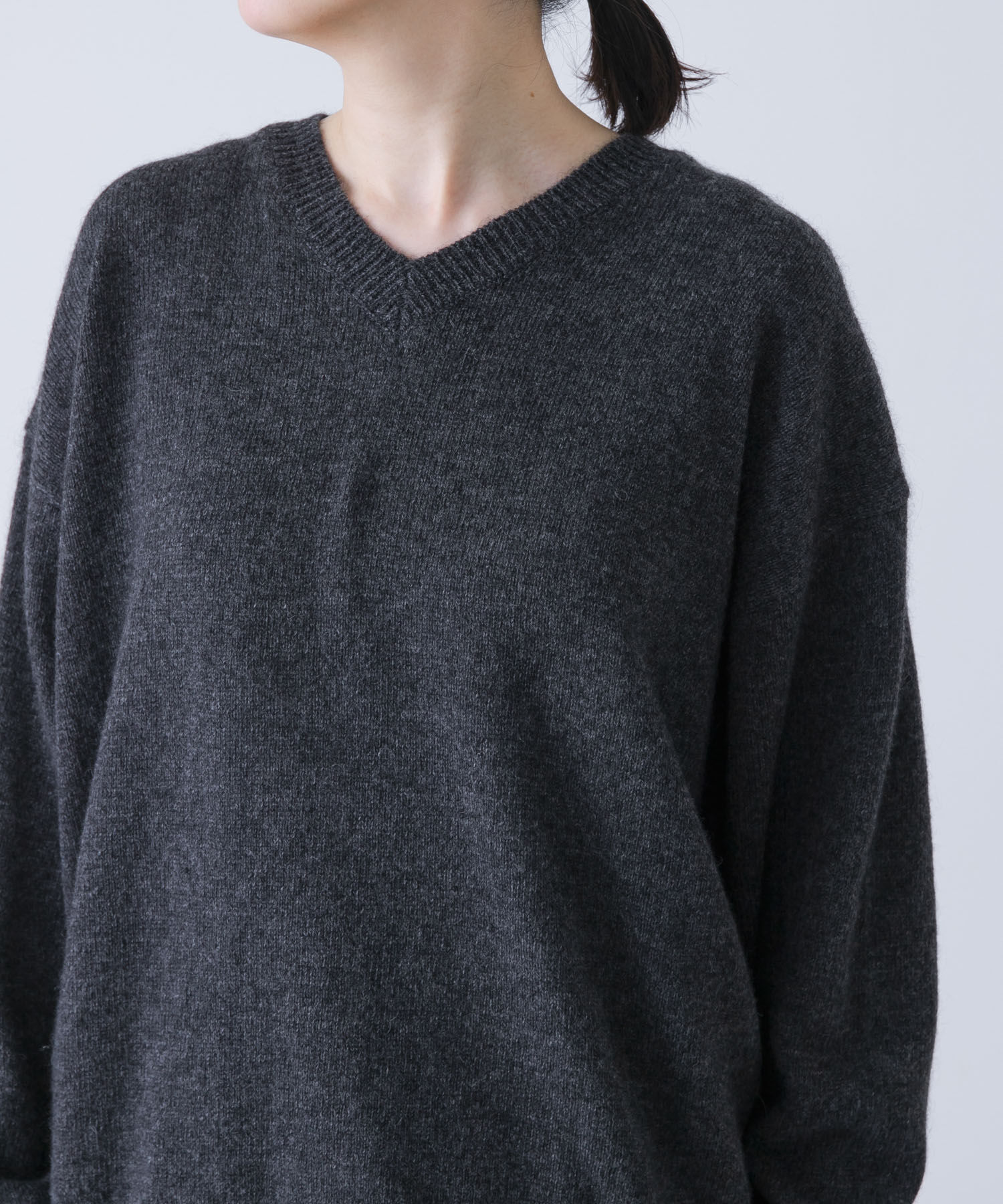 かぐれ「ヤクウールVネックニット」|ニット・セーター|