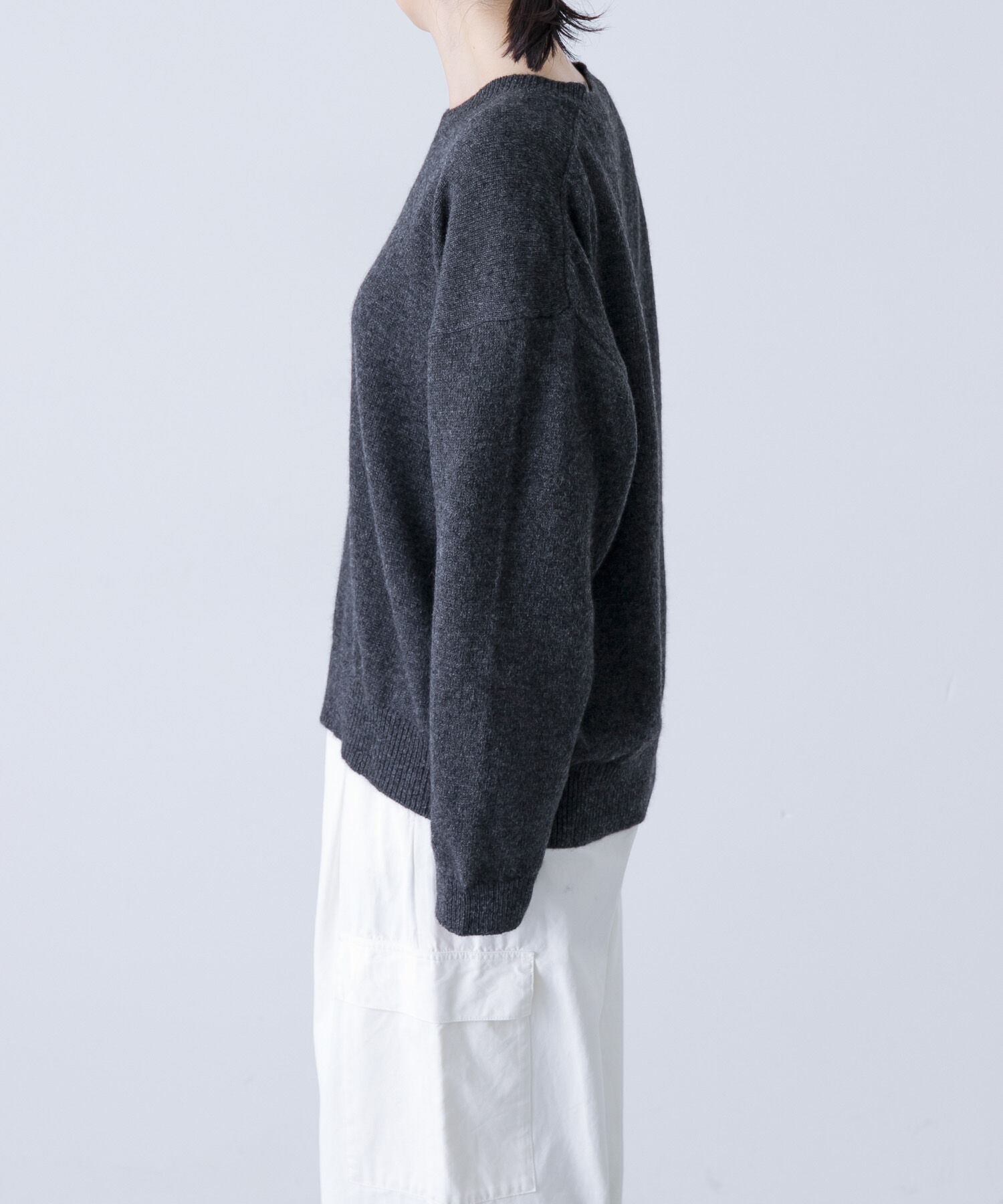 かぐれ「ヤクウールVネックニット」|ニット・セーター|