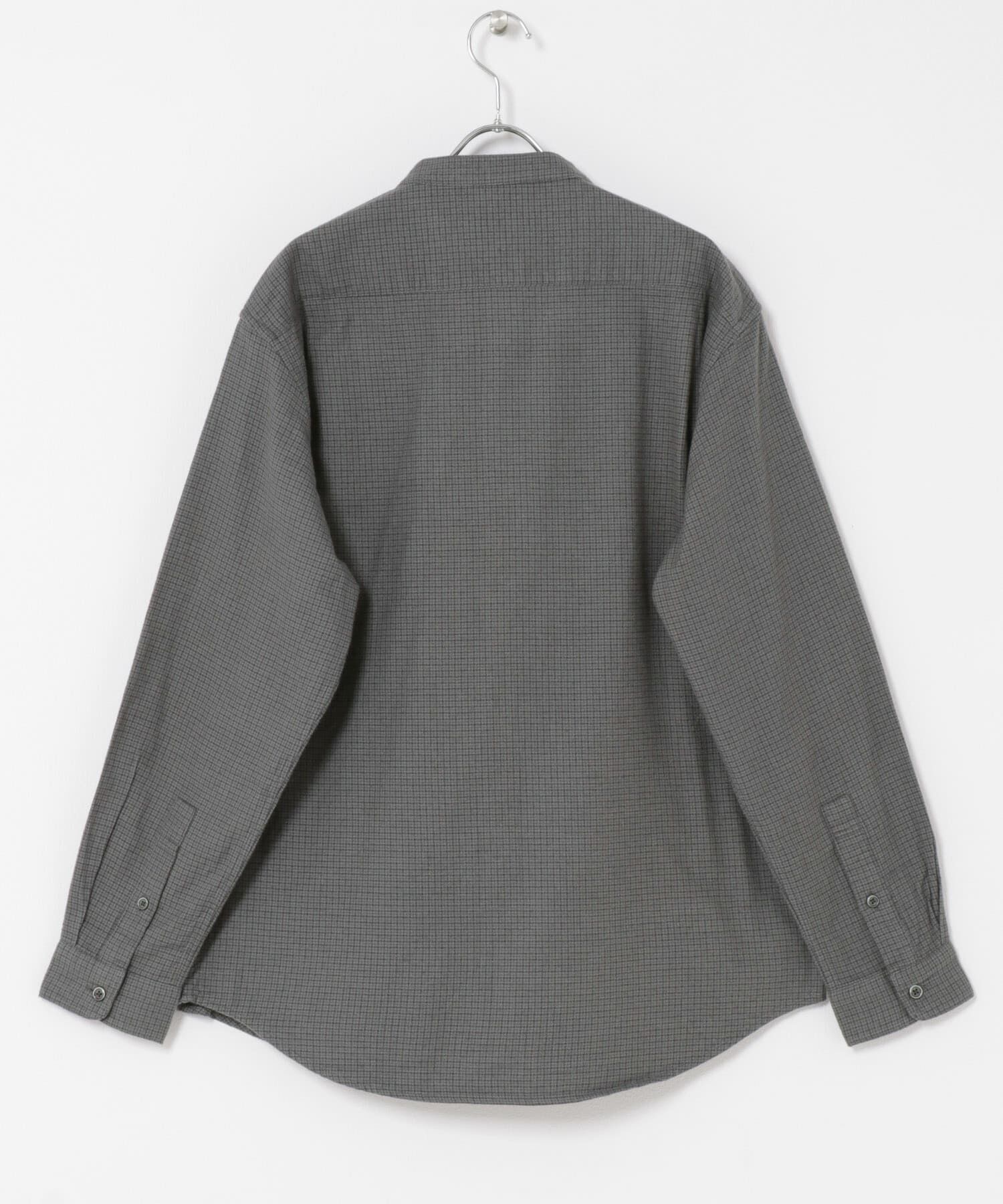 URBAN RESEARCH DOORS「防シワ起毛ネルバンドカラーシャツ」|シャツ・ブラウス|