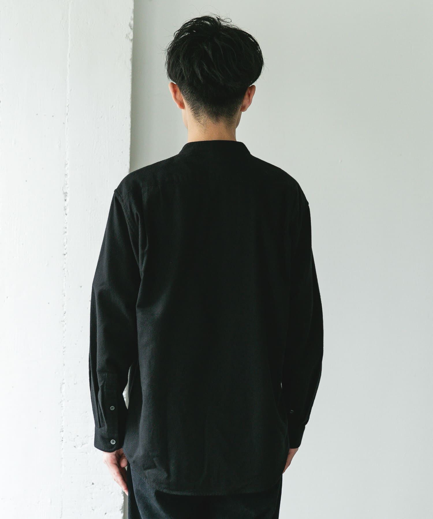 URBAN RESEARCH DOORS「防シワ起毛ネルバンドカラーシャツ」|シャツ・ブラウス|