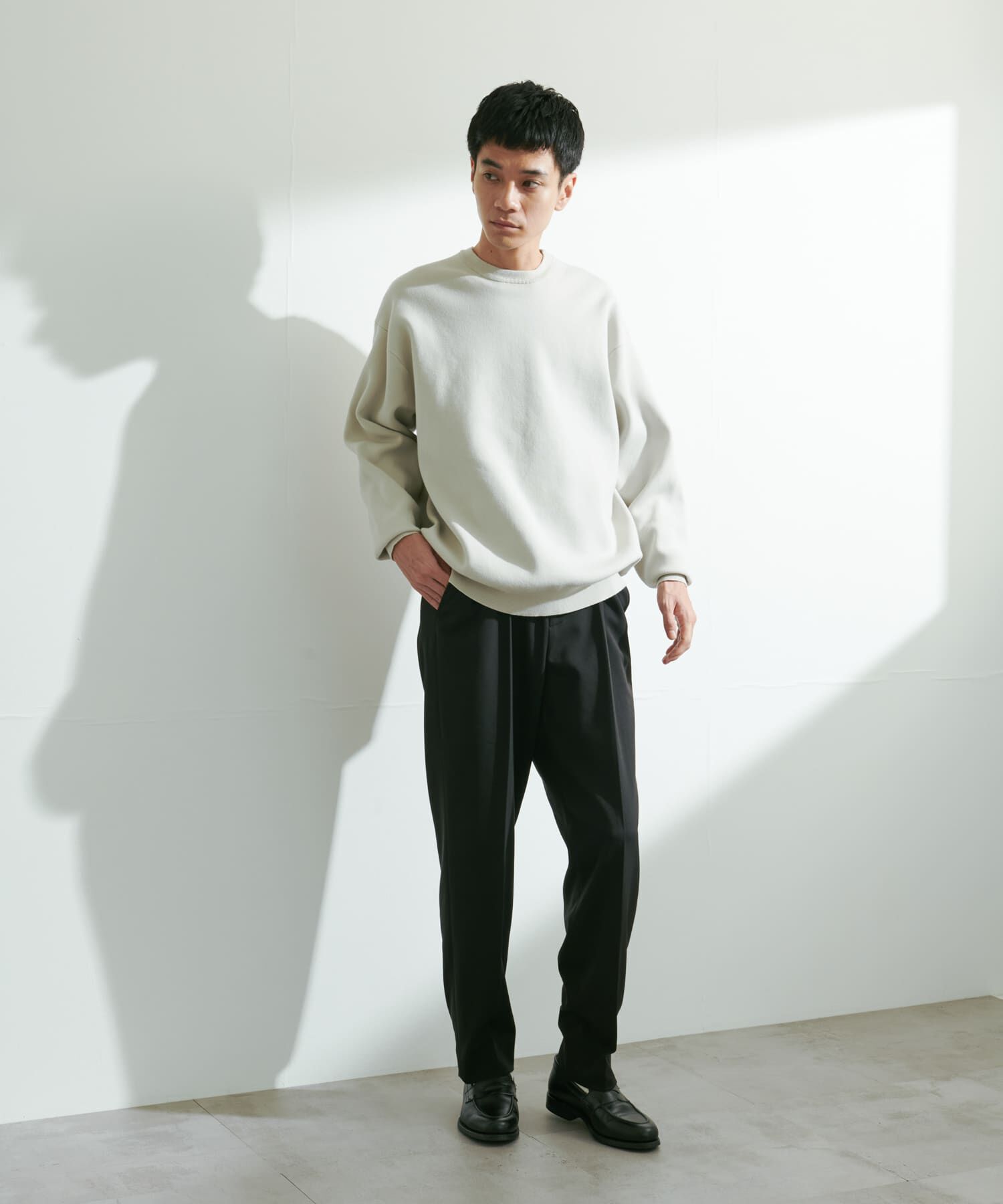 URBAN RESEARCH DOORS「『UR TECH Renew Knit』クルーネックプルオーバー」|ニット・セーター|