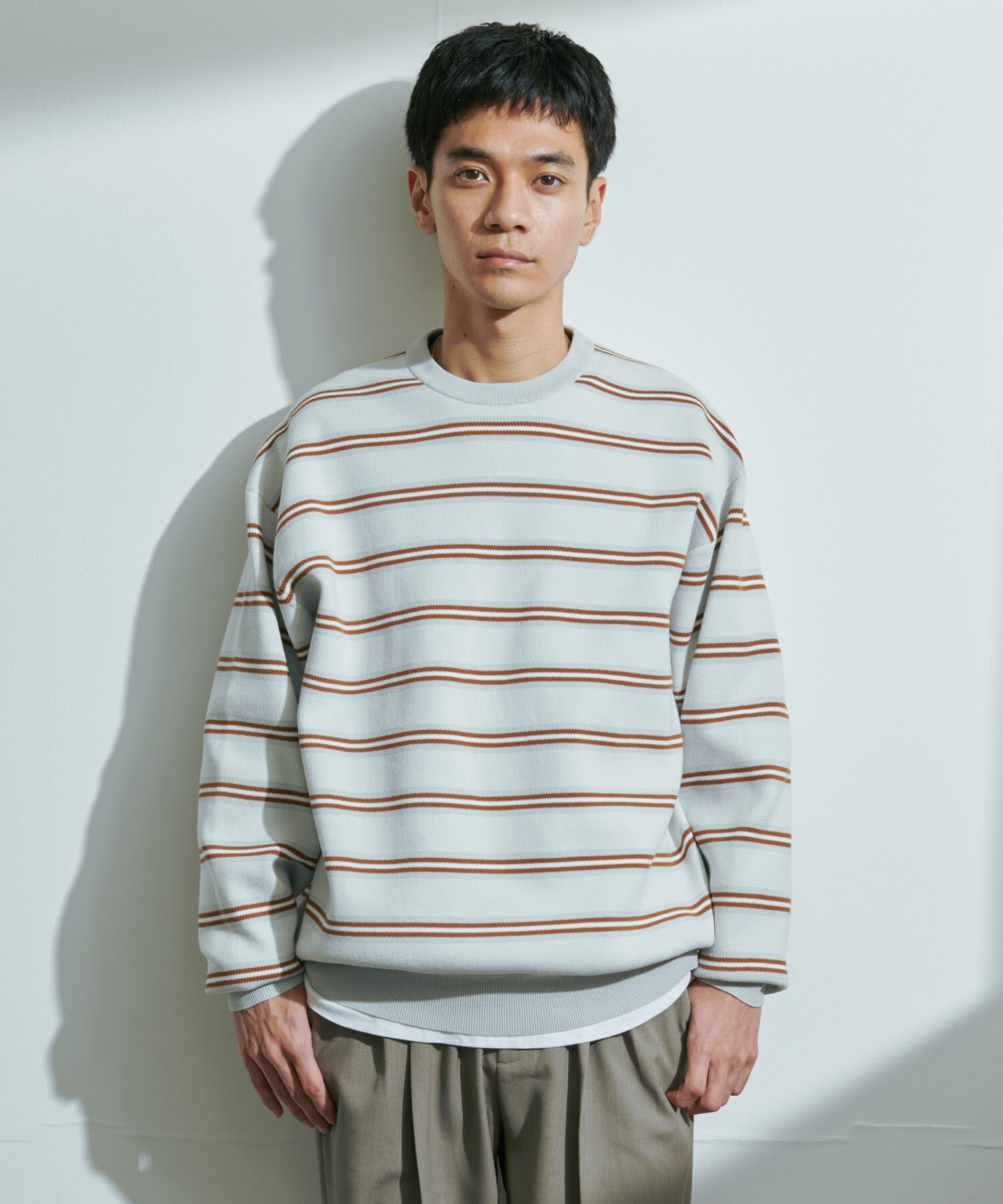URBAN RESEARCH DOORS「『UR TECH Renew Knit』クルーネックプルオーバー」|ニット・セーター|