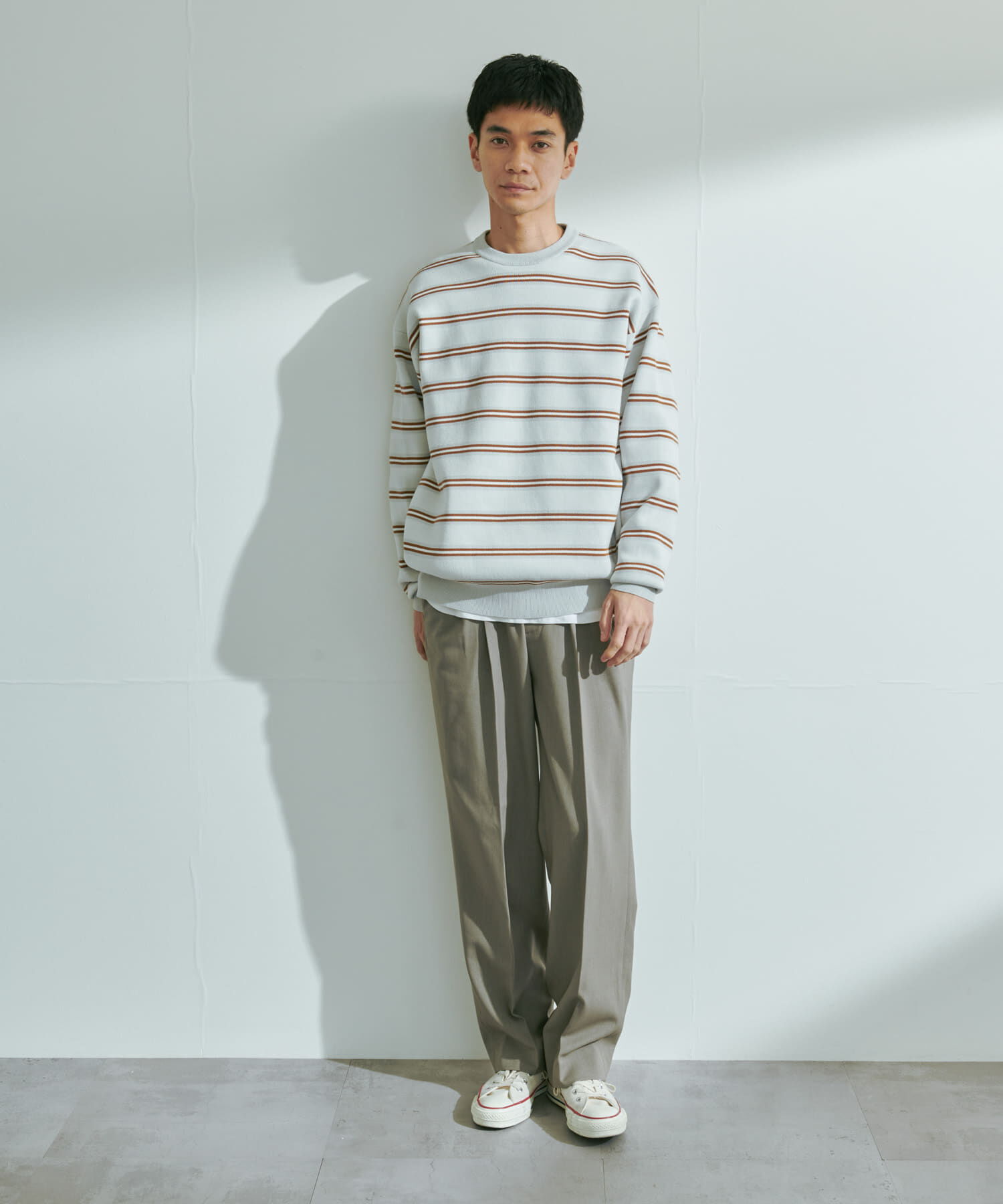 URBAN RESEARCH DOORS「『UR TECH Renew Knit』クルーネックプルオーバー」|ニット・セーター|
