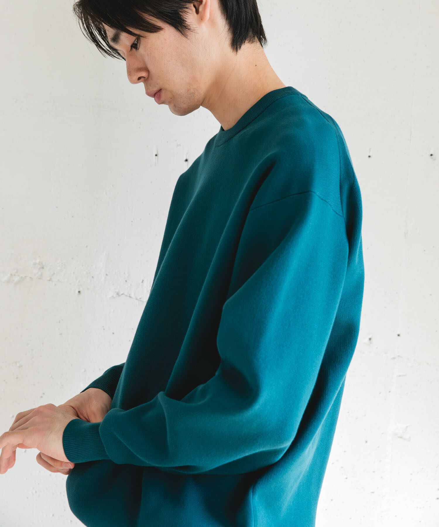URBAN RESEARCH DOORS「『UR TECH Renew Knit』クルーネックプルオーバー」|ニット・セーター|