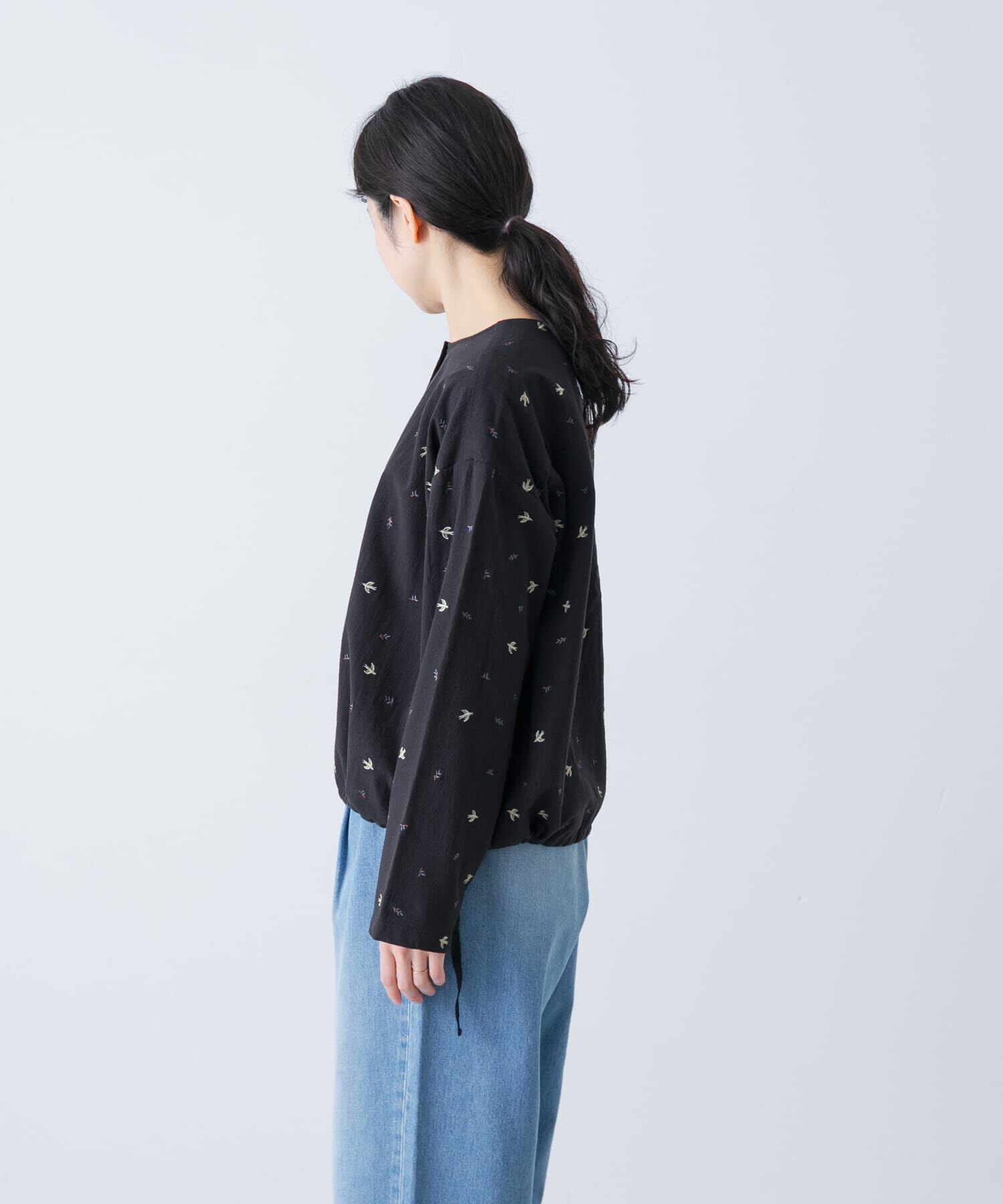 かぐれ「ツバメ刺繍ブラウス」|シャツ・ブラウス|