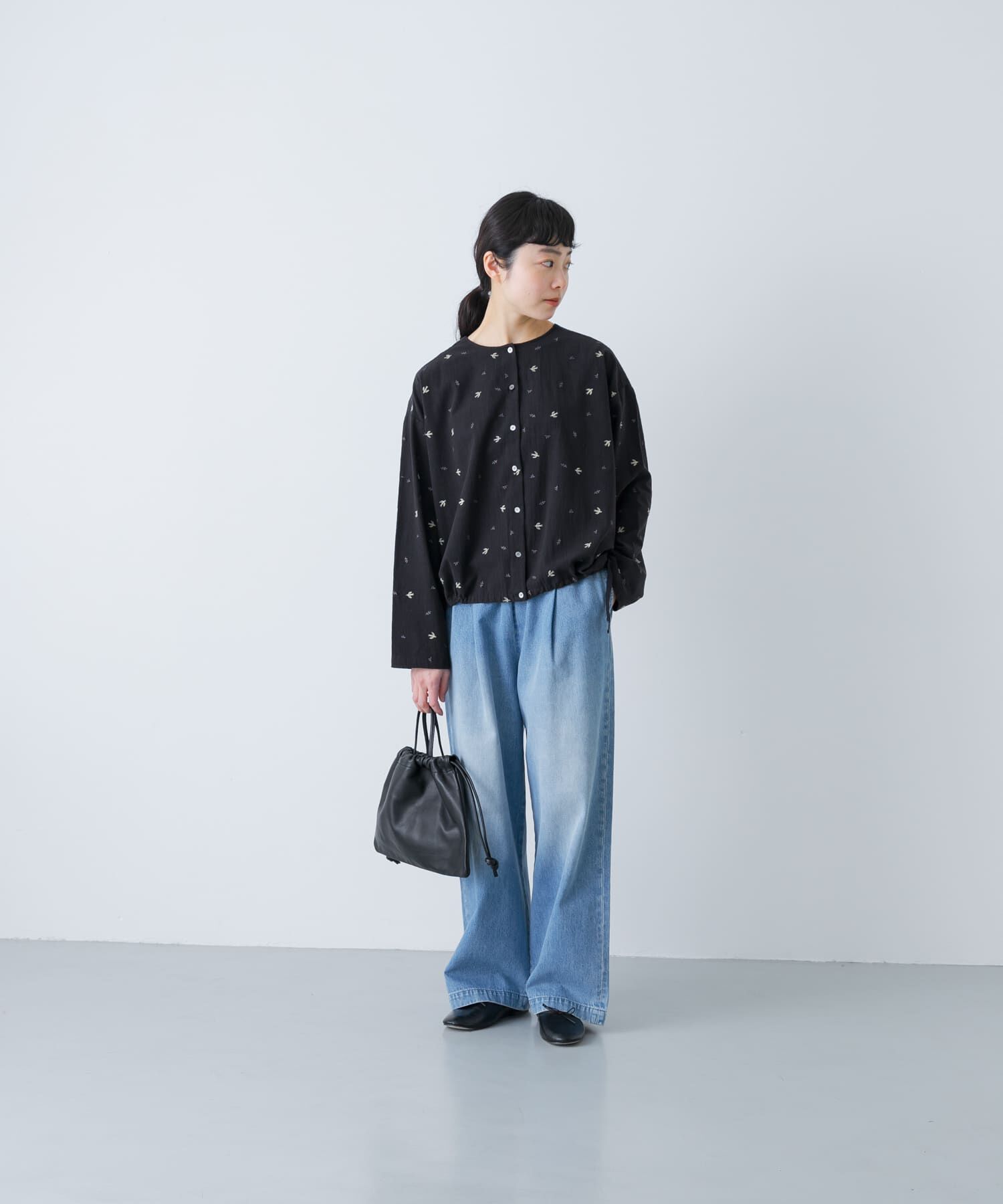 かぐれ「ツバメ刺繍ブラウス」|シャツ・ブラウス|