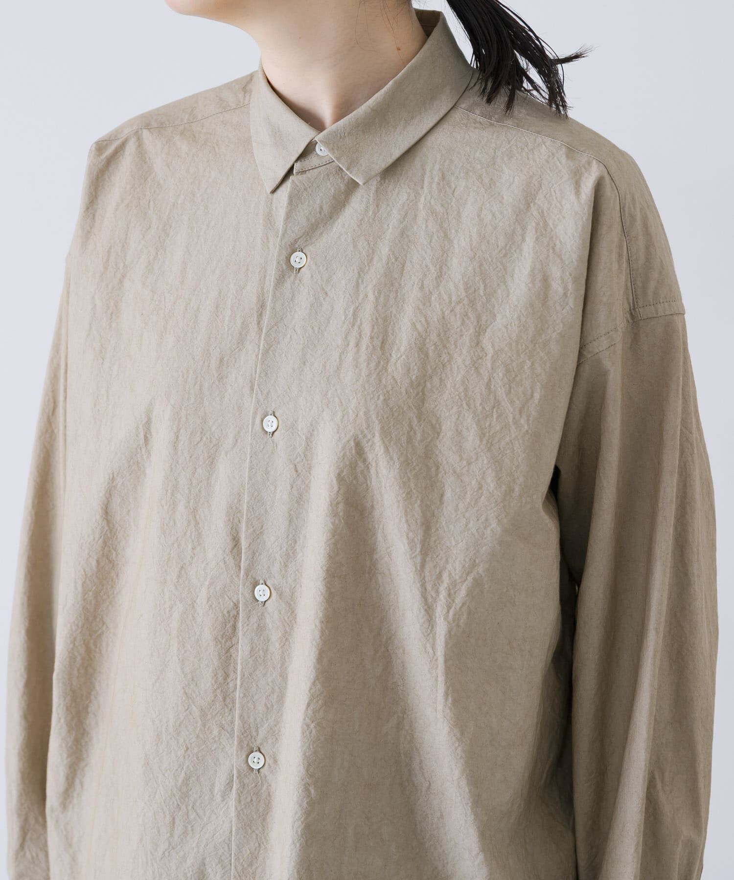 かぐれ「『ユニセックス』コットンレギュラーカラーボックスシャツ」|シャツ・ブラウス|