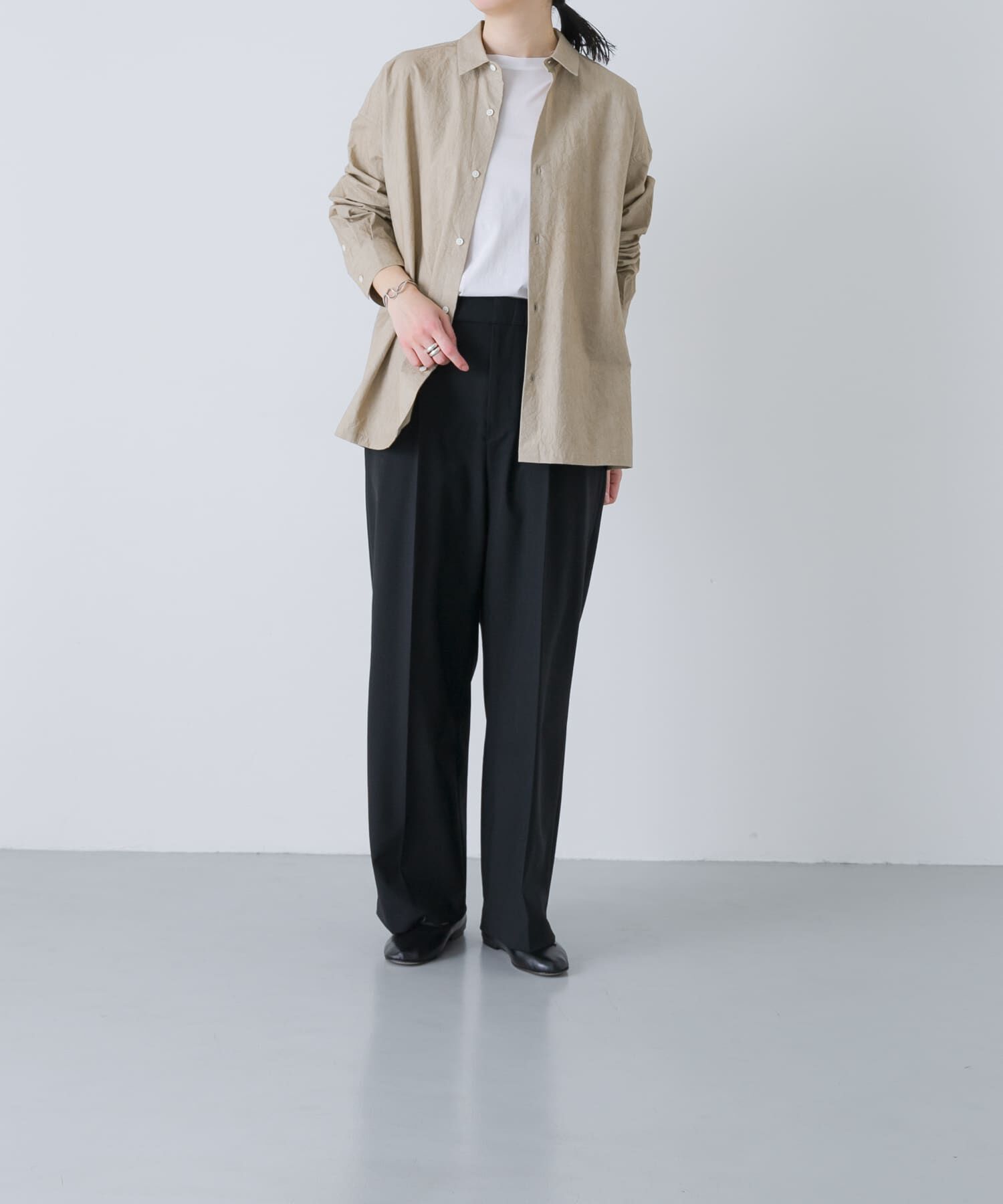 かぐれ「『ユニセックス』コットンレギュラーカラーボックスシャツ」|シャツ・ブラウス|