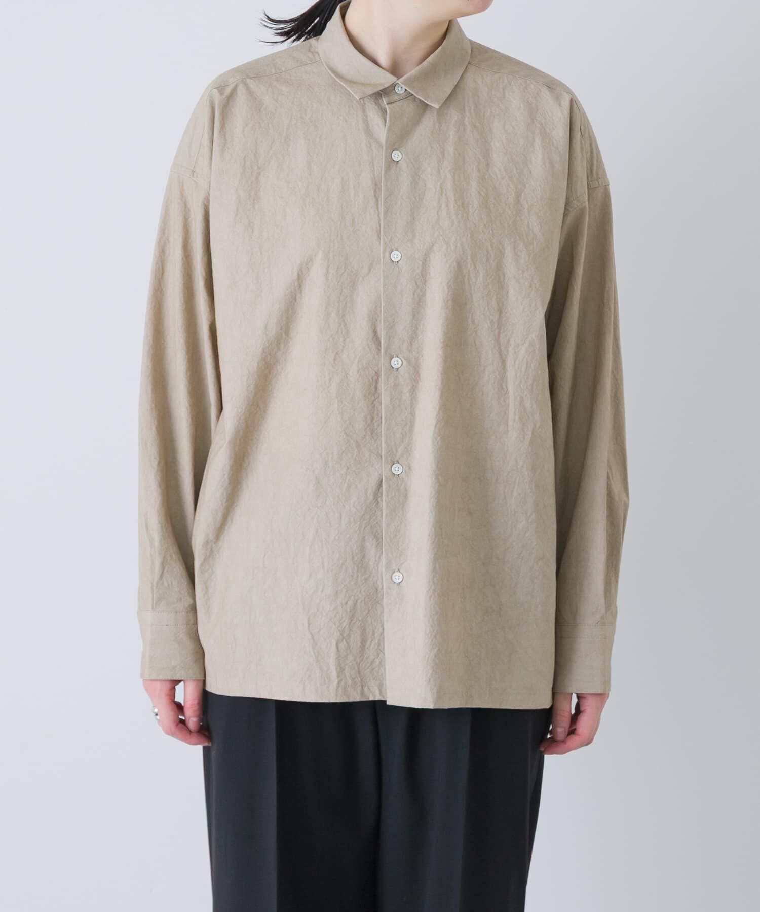 かぐれ「『ユニセックス』コットンレギュラーカラーボックスシャツ」|シャツ・ブラウス|