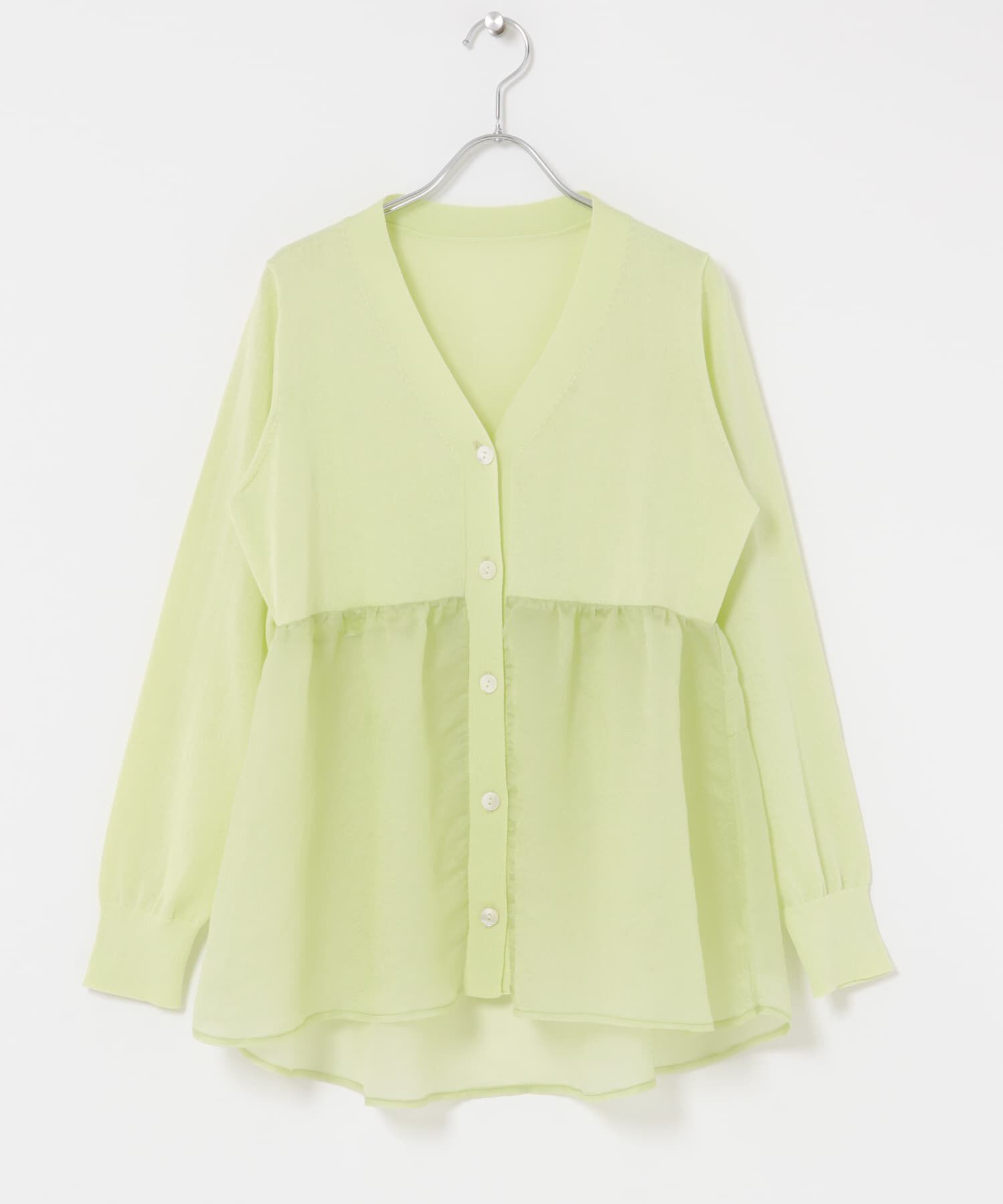 URBAN RESEARCH ROSSO「『WEB限定』ドッキングペプラムカーディガン」|ニット・セーター|