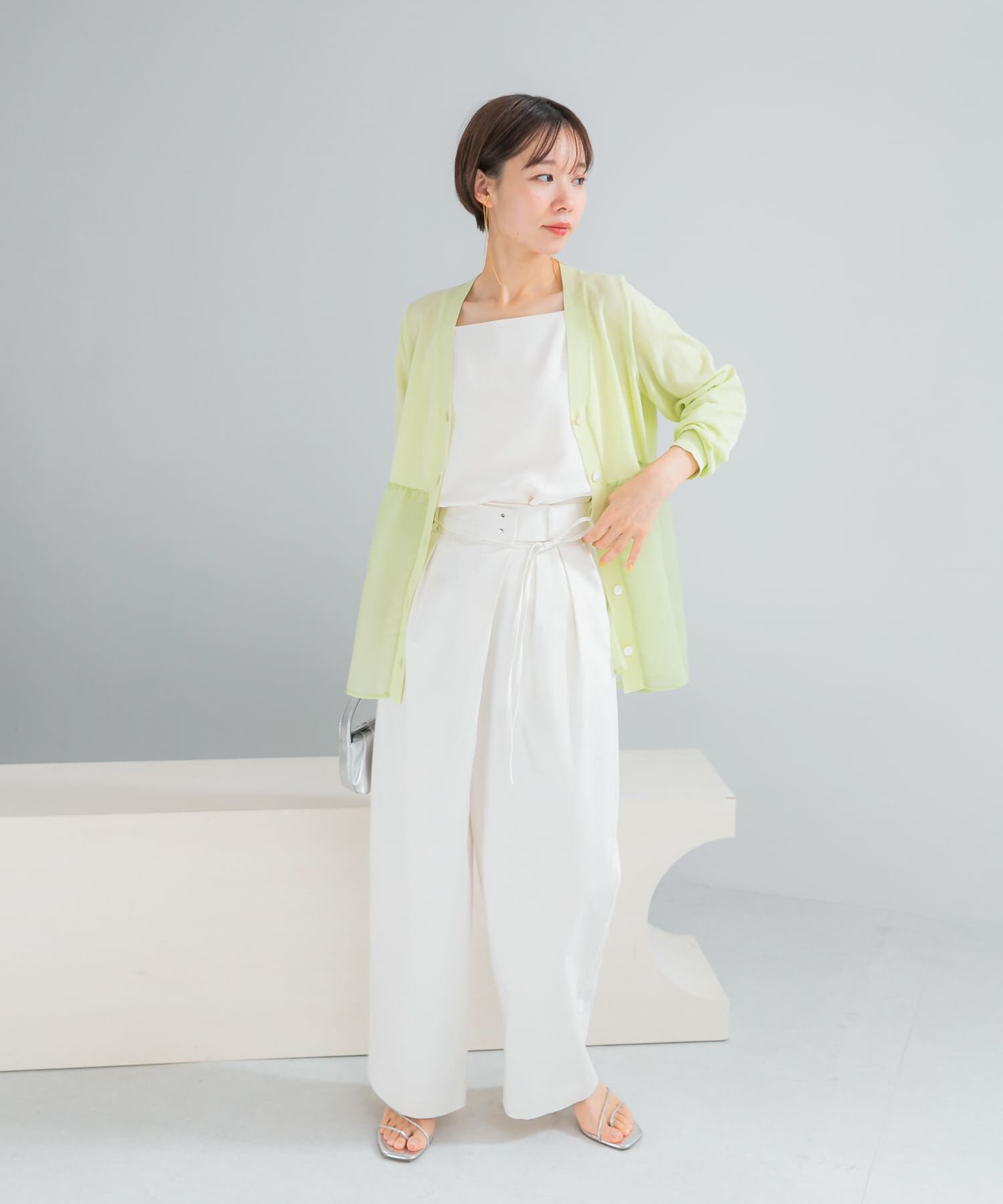 URBAN RESEARCH ROSSO「『WEB限定』ドッキングペプラムカーディガン」|ニット・セーター|