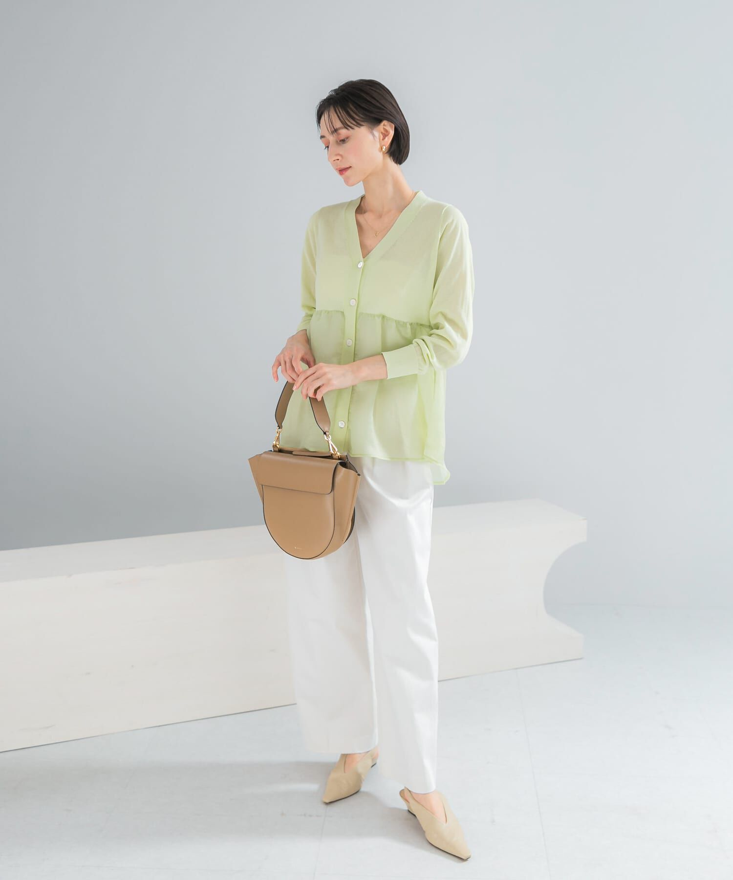 URBAN RESEARCH ROSSO「『WEB限定』ドッキングペプラムカーディガン」|ニット・セーター|