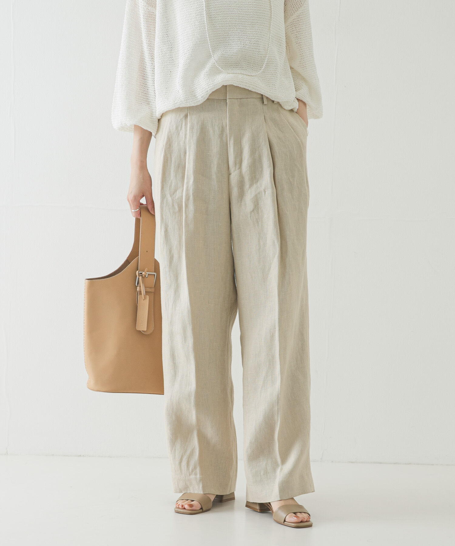 URBAN RESEARCH「オックスリネンストレートパンツ」|その他|ライトベージュ