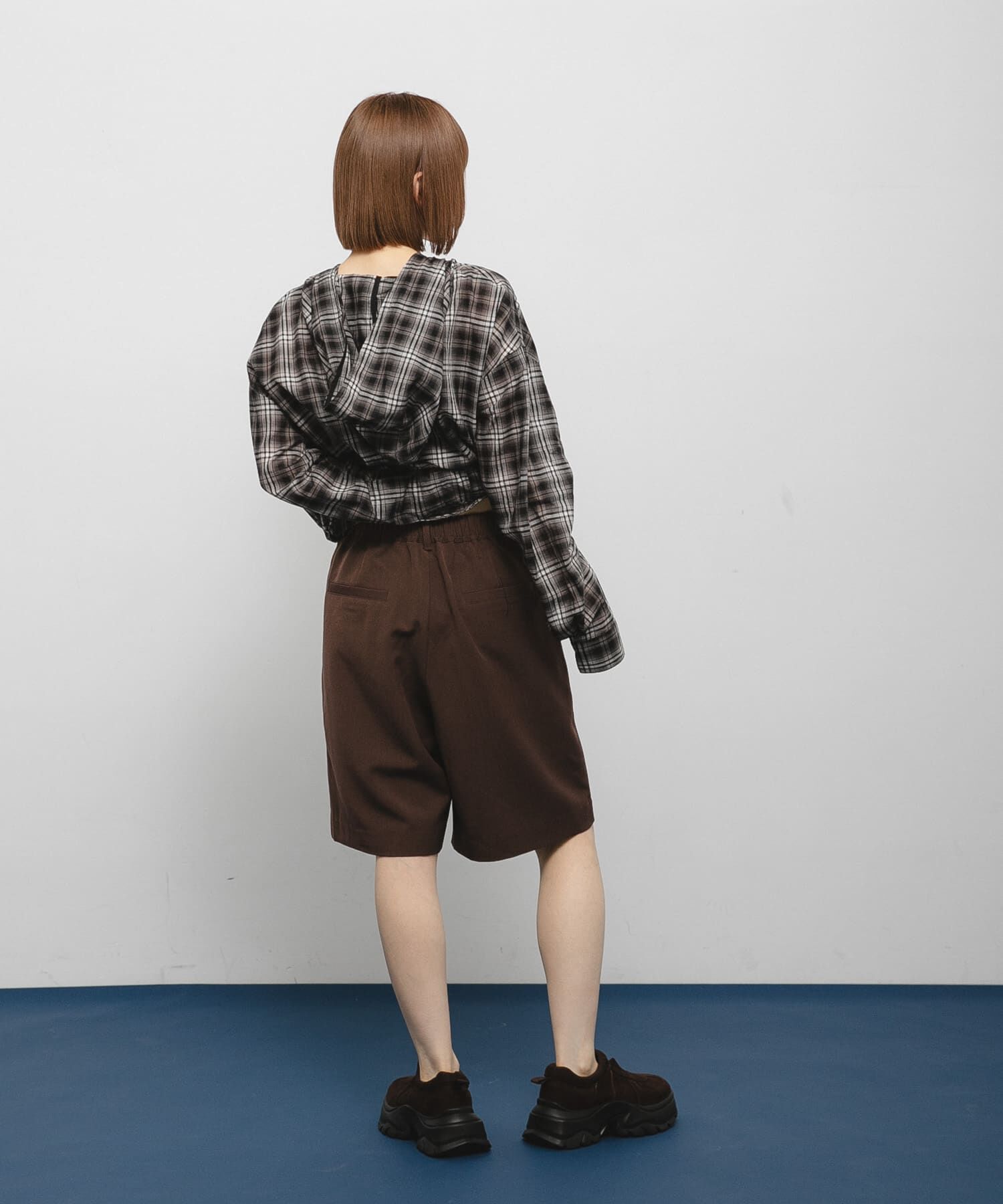  「シアーチェックフーディーシャツ」|シャツ・ブラウス|