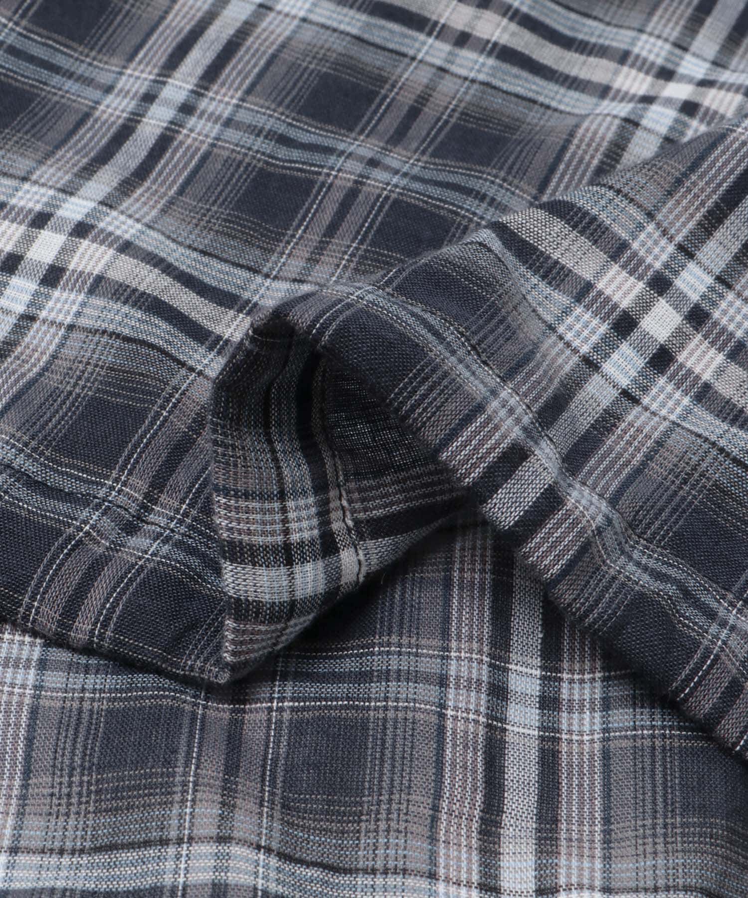  「シアーチェックフーディーシャツ」|シャツ・ブラウス|