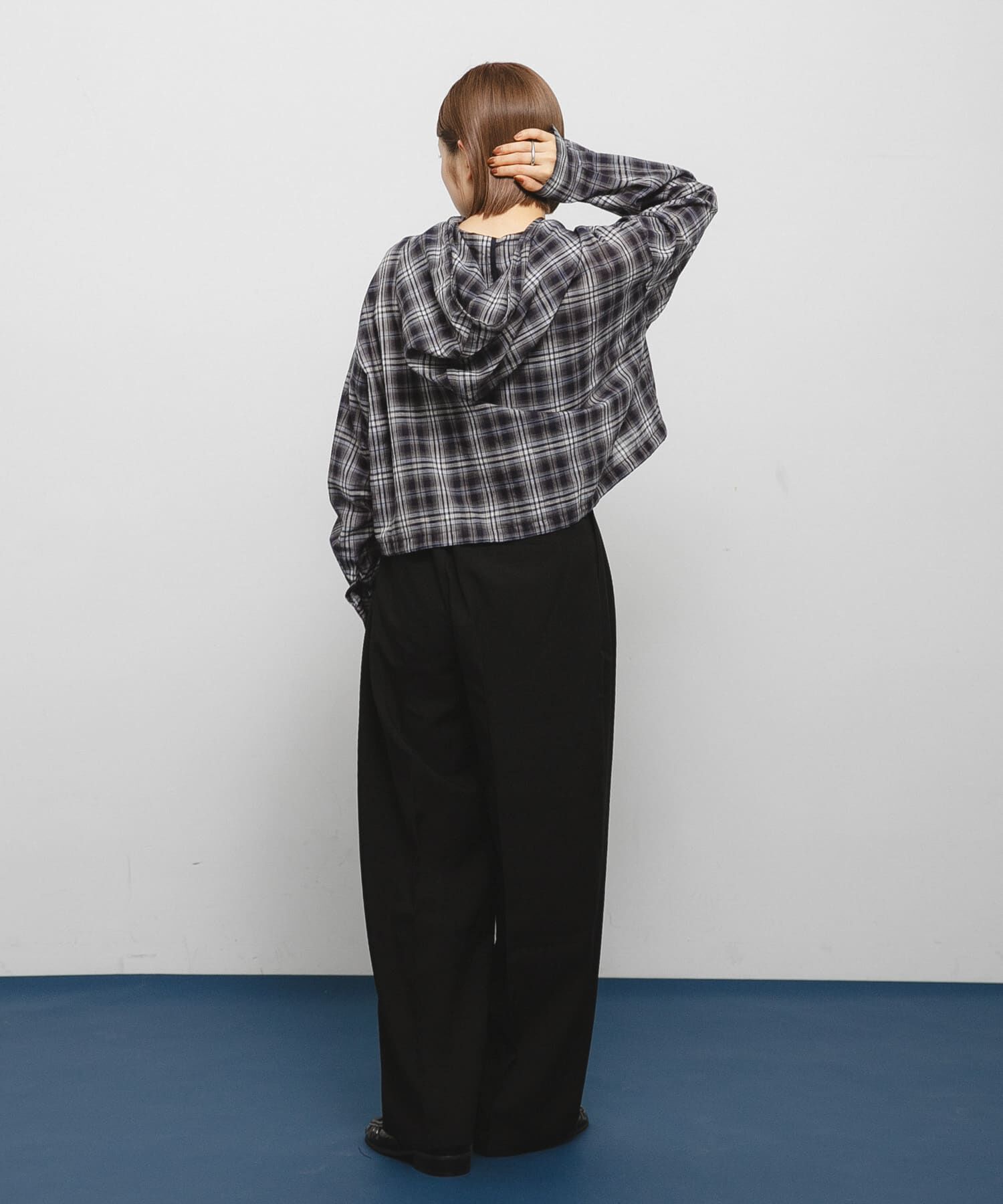  「シアーチェックフーディーシャツ」|シャツ・ブラウス|