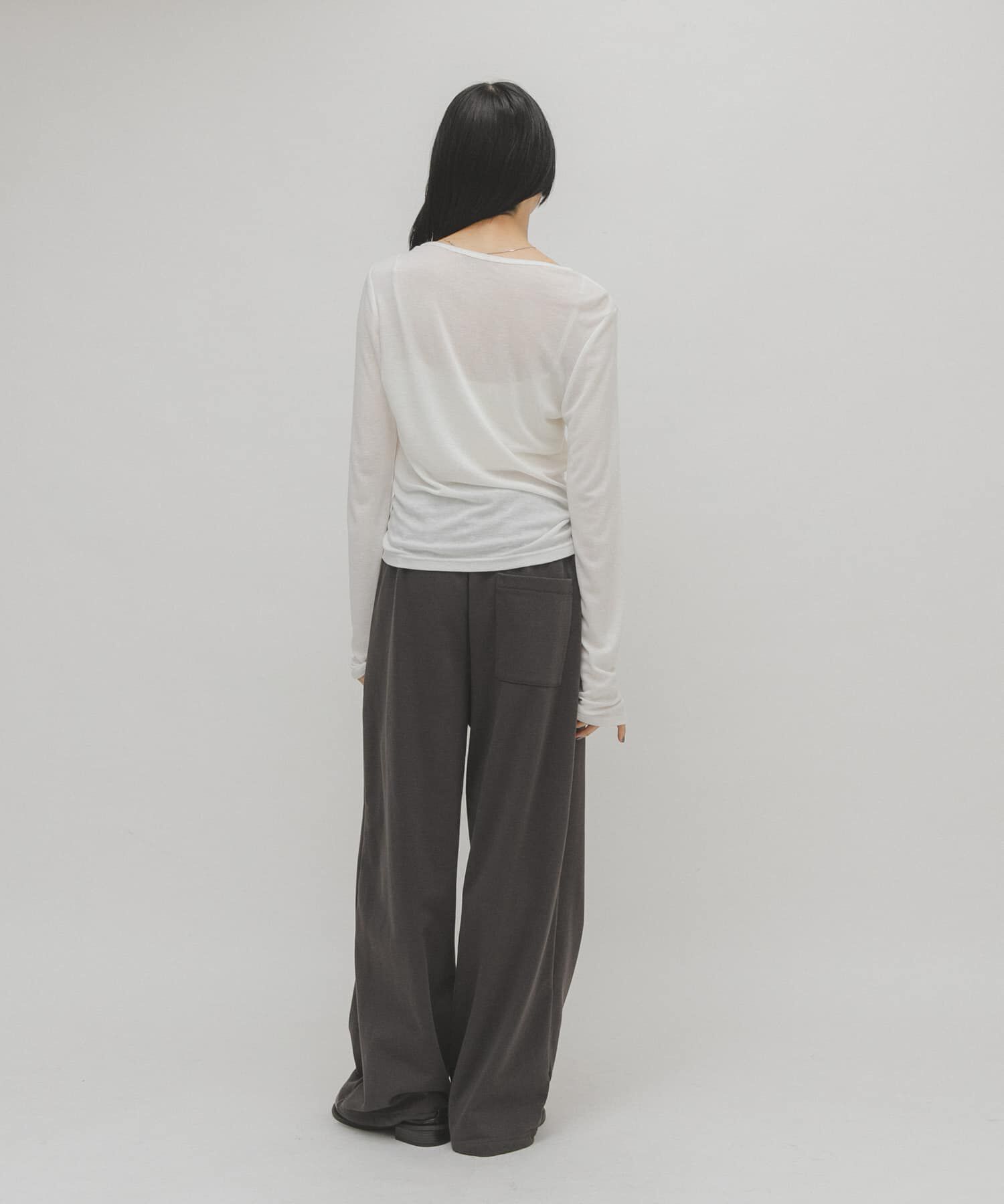  「アシメドレープTEE」|Tシャツ・カットソー|