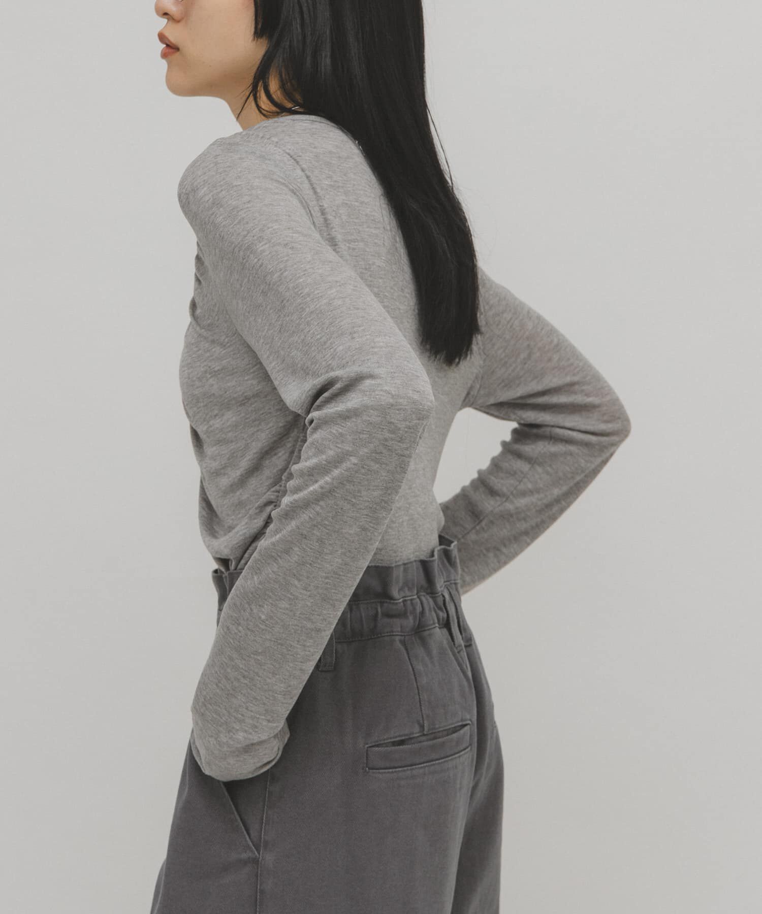  「アシメドレープTEE」|Tシャツ・カットソー|