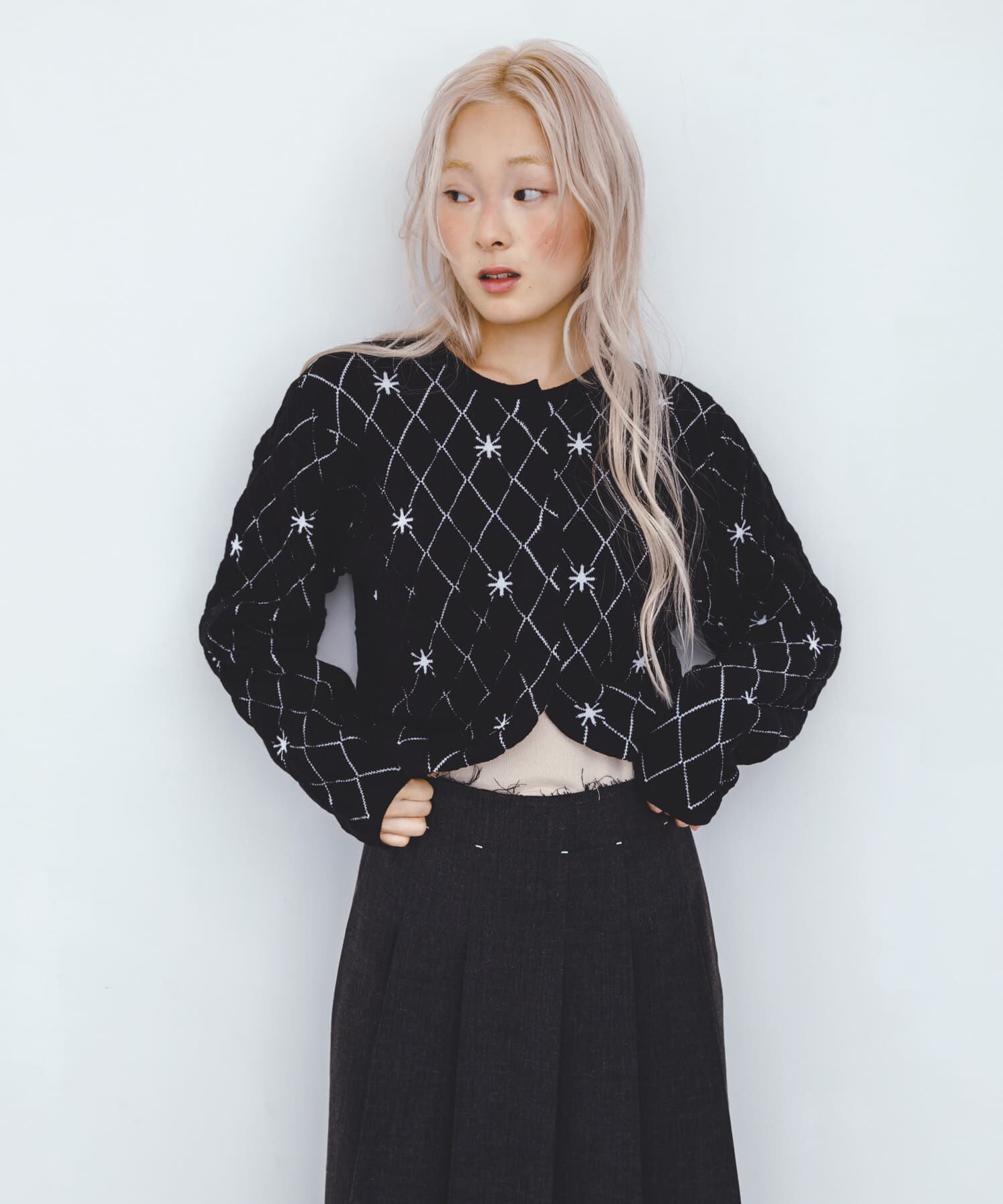  「キルティングショートカーディガン」|ニット・セーター|