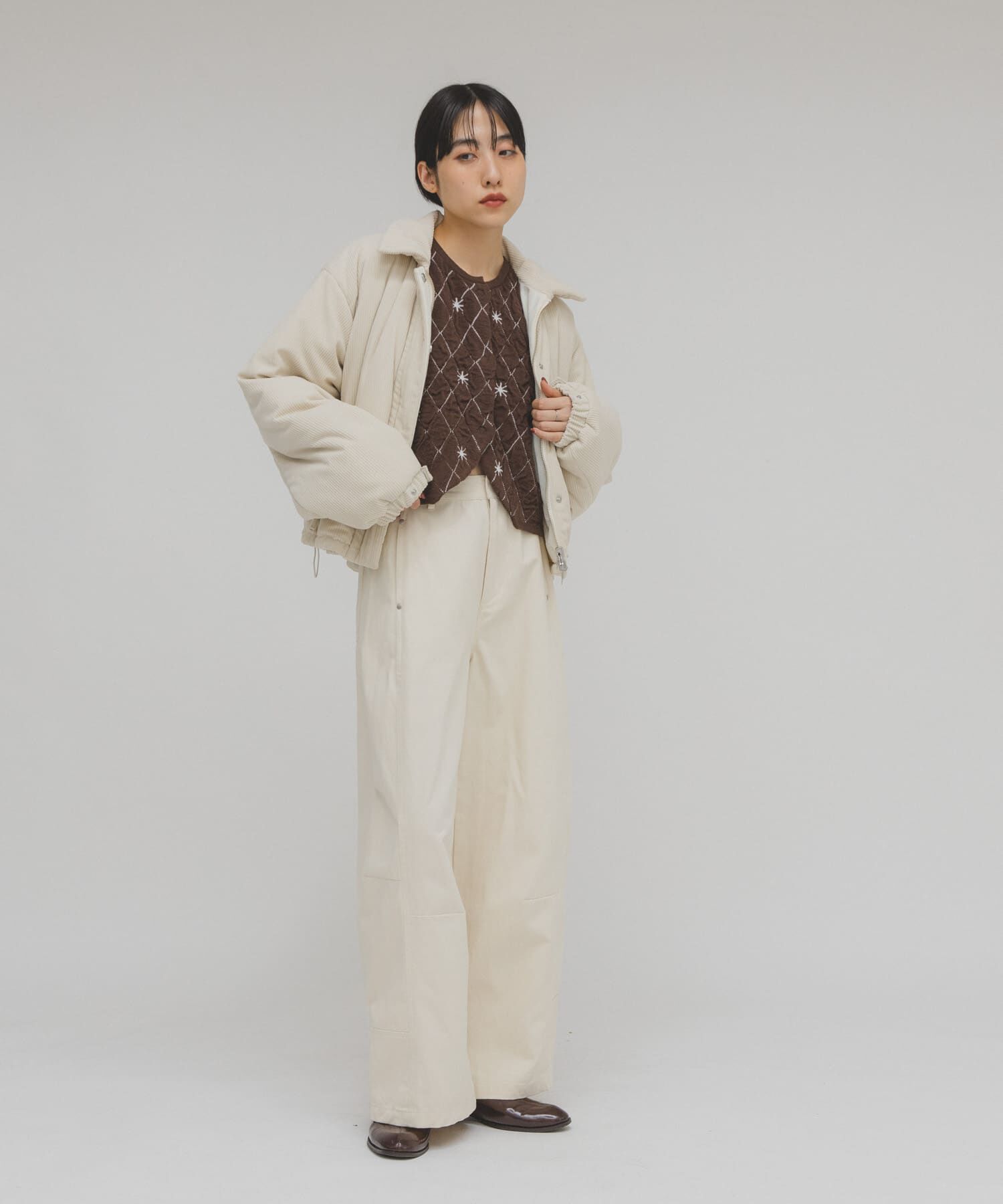  「キルティングショートカーディガン」|ニット・セーター|