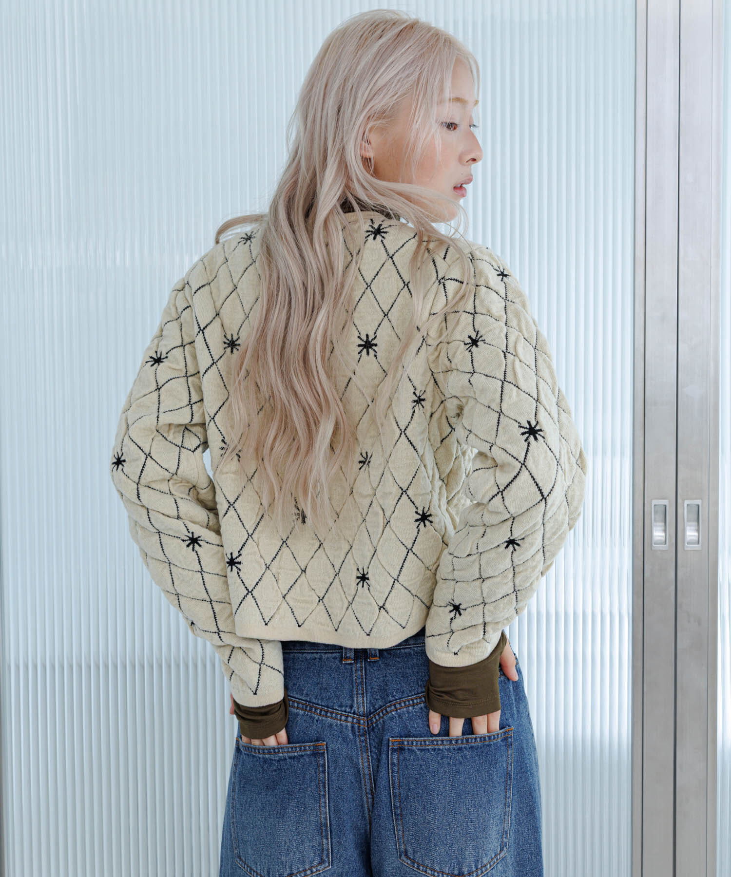  「キルティングショートカーディガン」|ニット・セーター|