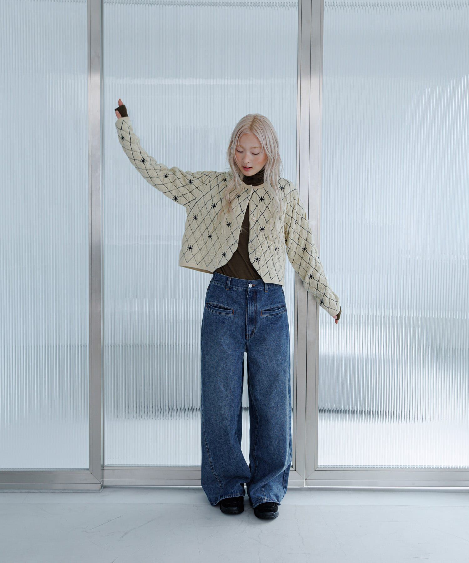  「キルティングショートカーディガン」|ニット・セーター|