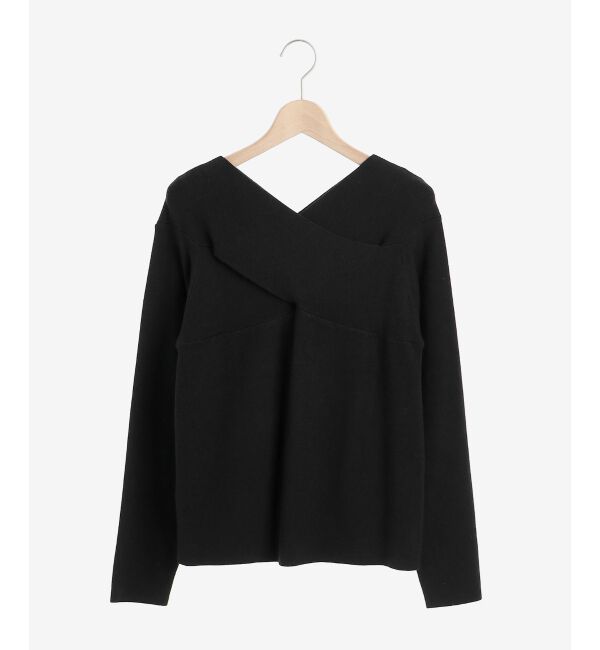 le.coeur blanc「クロスデザインニットプルオーバー」|ニット・セーター|