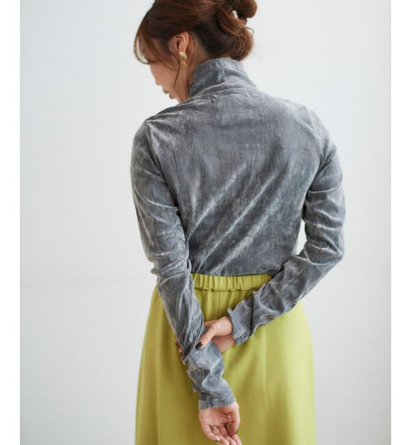 le.coeur blanc「MAISON MAVERICK ベロアハイネックT」|Tシャツ・カットソー|