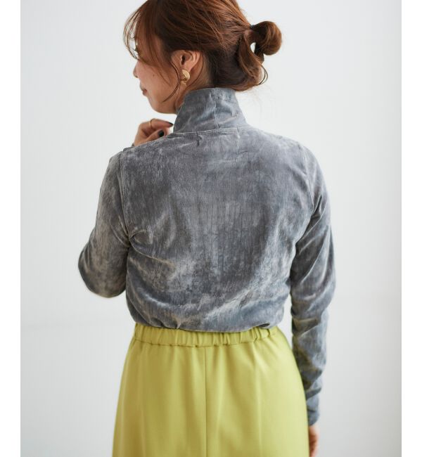 le.coeur blanc「MAISON MAVERICK ベロアハイネックT」|Tシャツ・カットソー|