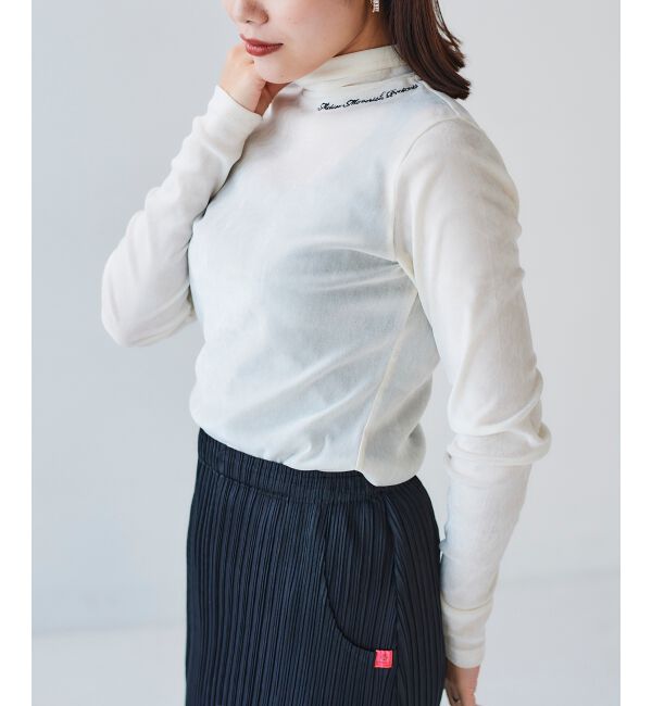 le.coeur blanc「MAISON MAVERICK ベロアハイネックT」|Tシャツ・カットソー|