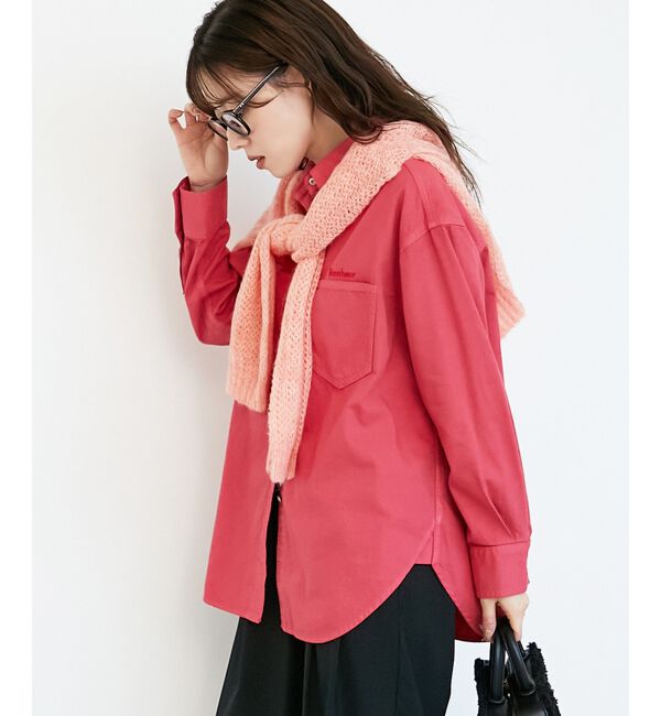  「刺繍カラーダブルポケットオーバーシャツ」|シャツ・ブラウス|