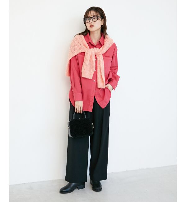  「刺繍カラーダブルポケットオーバーシャツ」|シャツ・ブラウス|