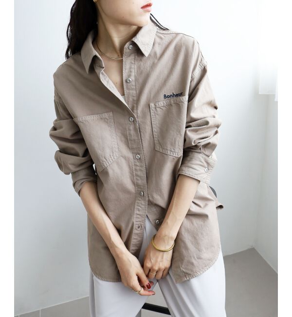  「刺繍カラーダブルポケットオーバーシャツ」|シャツ・ブラウス|