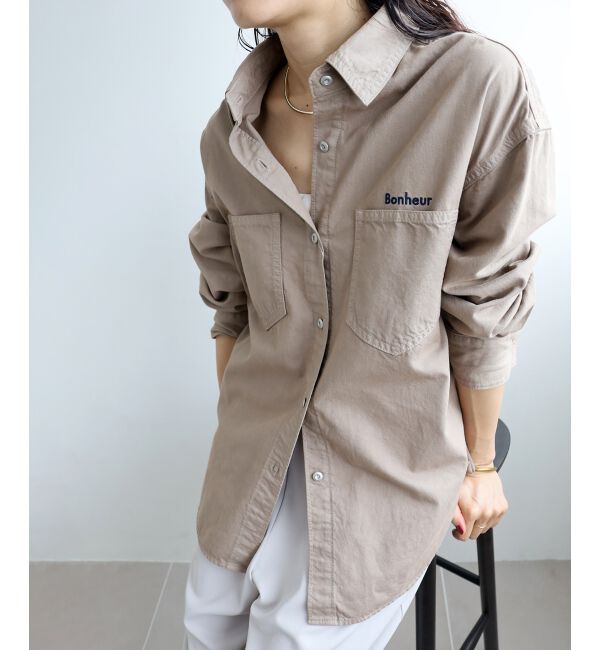  「刺繍カラーダブルポケットオーバーシャツ」|シャツ・ブラウス|