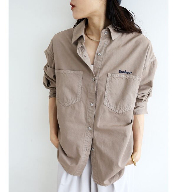  「刺繍カラーダブルポケットオーバーシャツ」|シャツ・ブラウス|