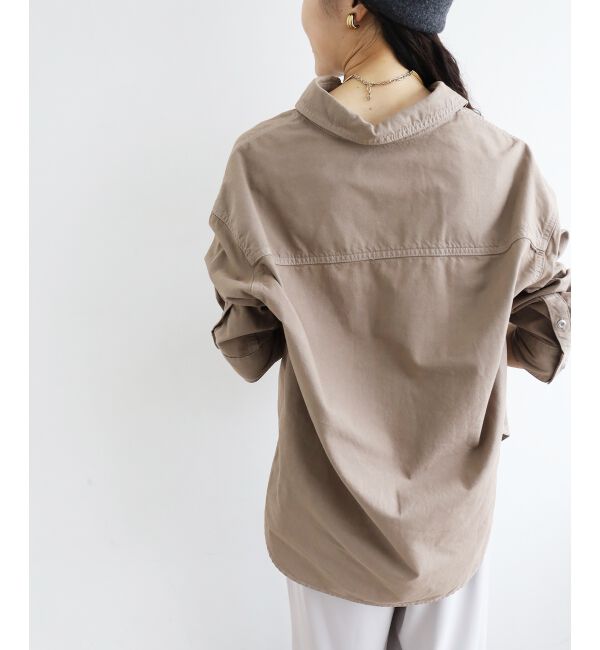  「刺繍カラーダブルポケットオーバーシャツ」|シャツ・ブラウス|