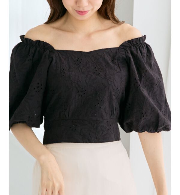 MAJESTICLEGON「刺繍レースコットンブラウス」|シャツ・ブラウス|