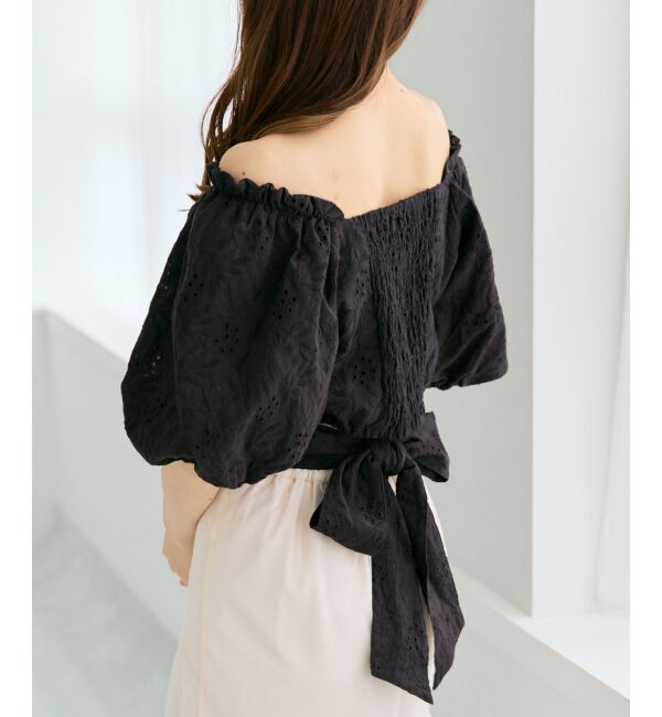 MAJESTICLEGON「刺繍レースコットンブラウス」|シャツ・ブラウス|